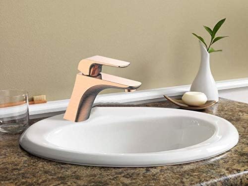 HESANIT Single Lever Basin Mixer, Brass, Red Copper, 158mm Projection, Pop-up Waste