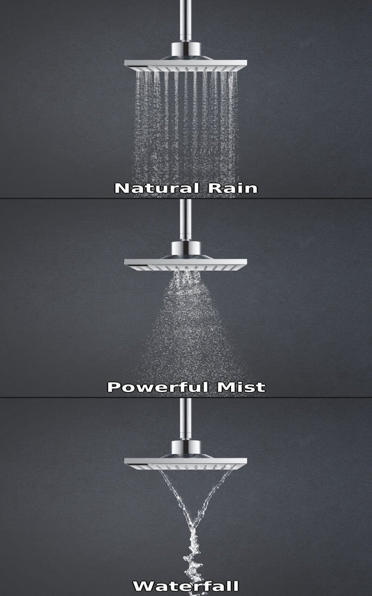 HESANIT Smart Shower Head. Hydro-Electric LED Temperature Display, 3 Spray Functions, Anti-Lime Silicone Nozzles, Premium Chrome