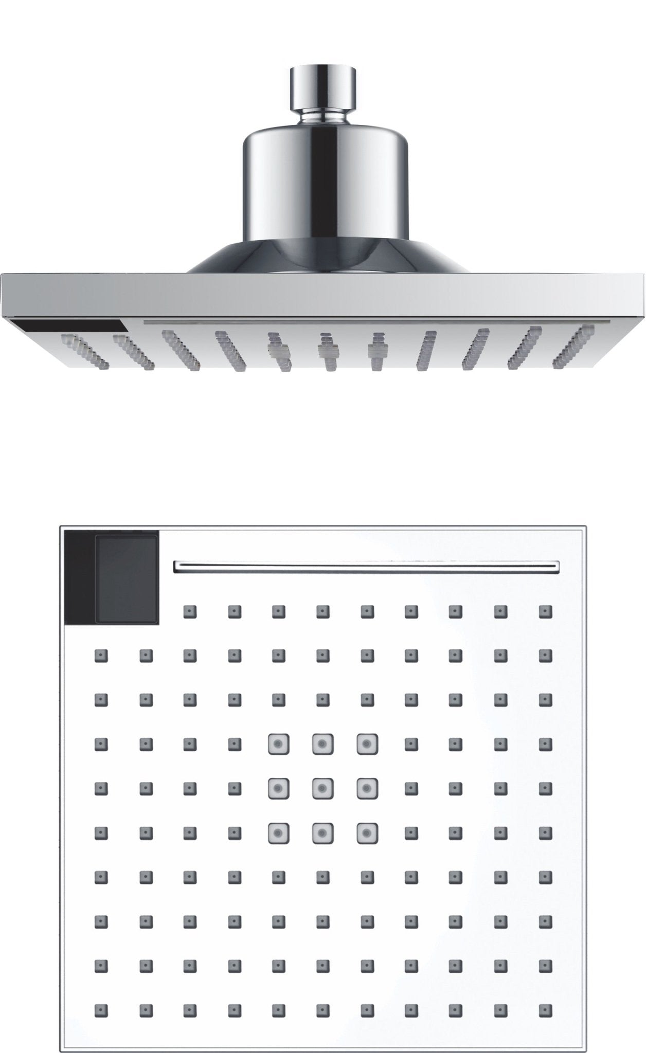 HESANIT Smart Shower Head. Hydro-Electric LED Temperature Display, 3 Spray Functions, Anti-Lime Silicone Nozzles, Premium Chrome