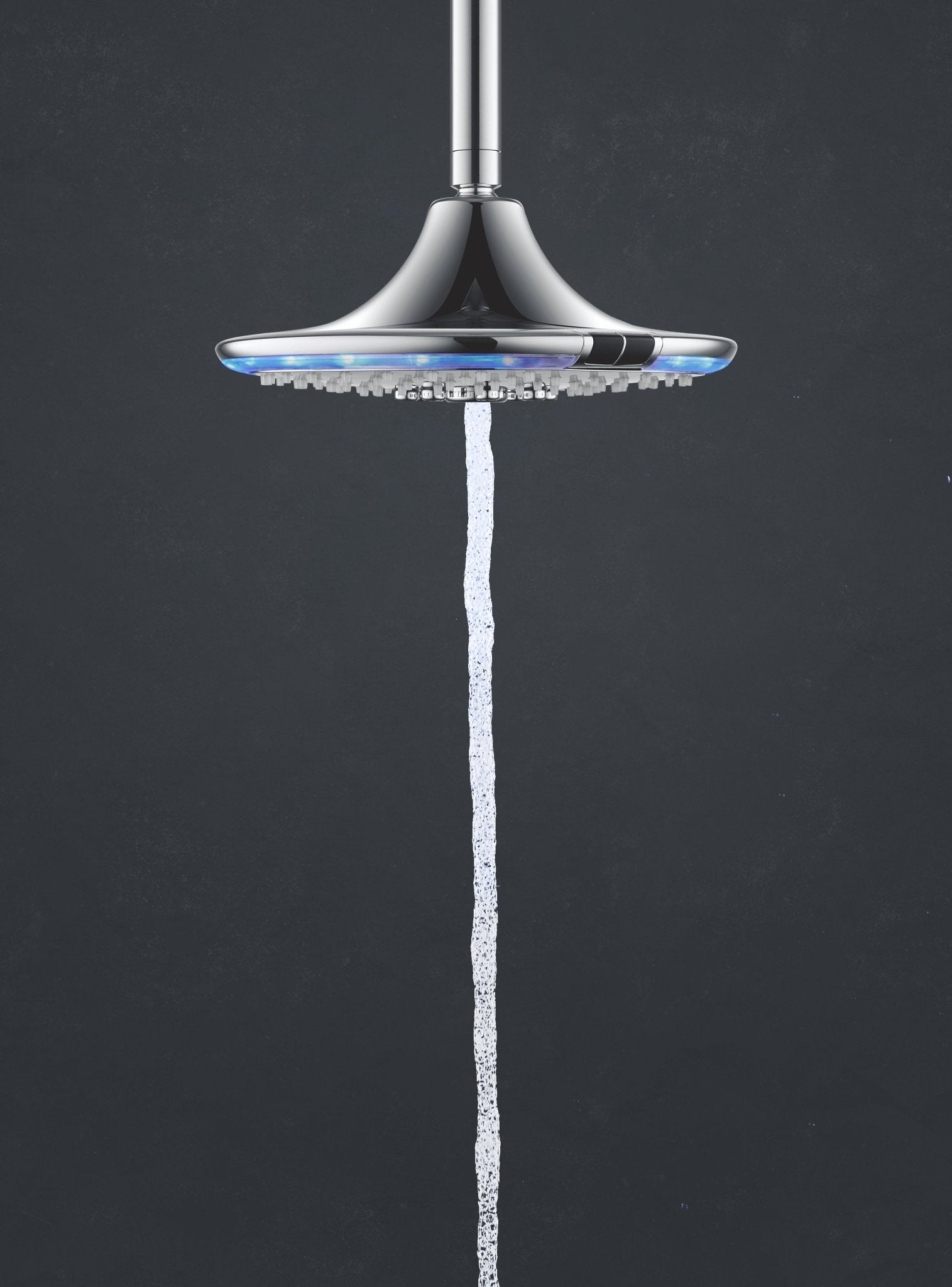 HESANIT Smart Shower Head. Hydro-Electric LED Temperature Display, 3 Spray Functions, Anti-Lime Silicone Nozzles, Premium Chrome Finish