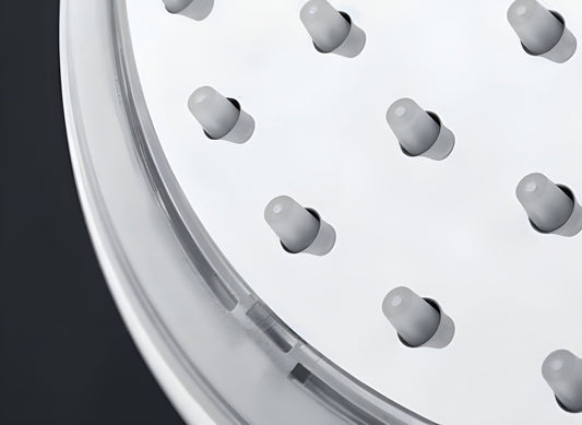 HESANIT Smart Shower Head. Hydro-Electric LED Temperature Display, 3 Spray Functions, Anti-Lime Silicone Nozzles, Premium Chrome Finish
