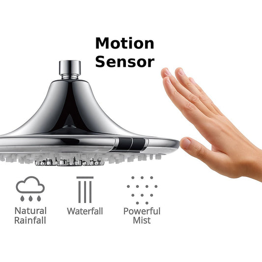 HESANIT Smart Shower Head. Hydro-Electric LED Temperature Display, 3 Spray Functions, Anti-Lime Silicone Nozzles, Premium Chrome Finish
