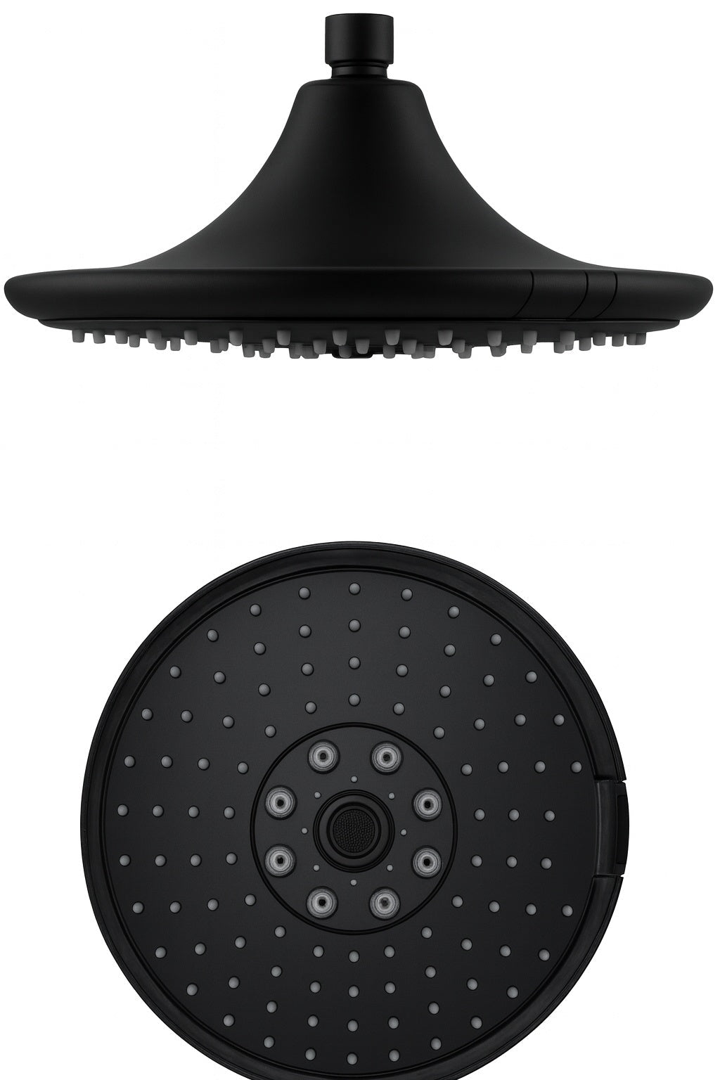 HESANIT Smart Shower Head. Hydro-Electric LED Temperature Display, 3 Spray Functions, Anti-Lime Silicone Nozzles, Premium Matt Black
