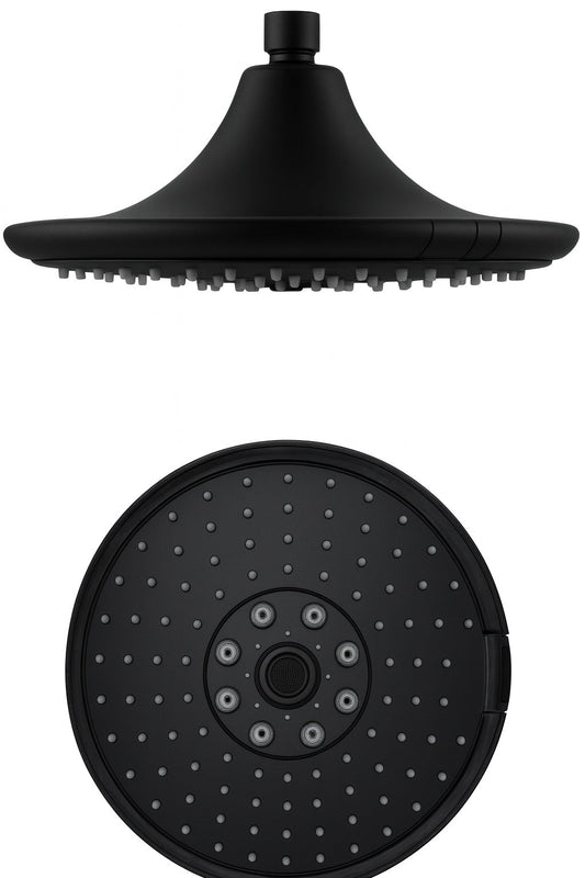 HESANIT Smart Shower Head. Hydro-Electric LED Temperature Display, 3 Spray Functions, Anti-Lime Silicone Nozzles, Premium Matt Black
