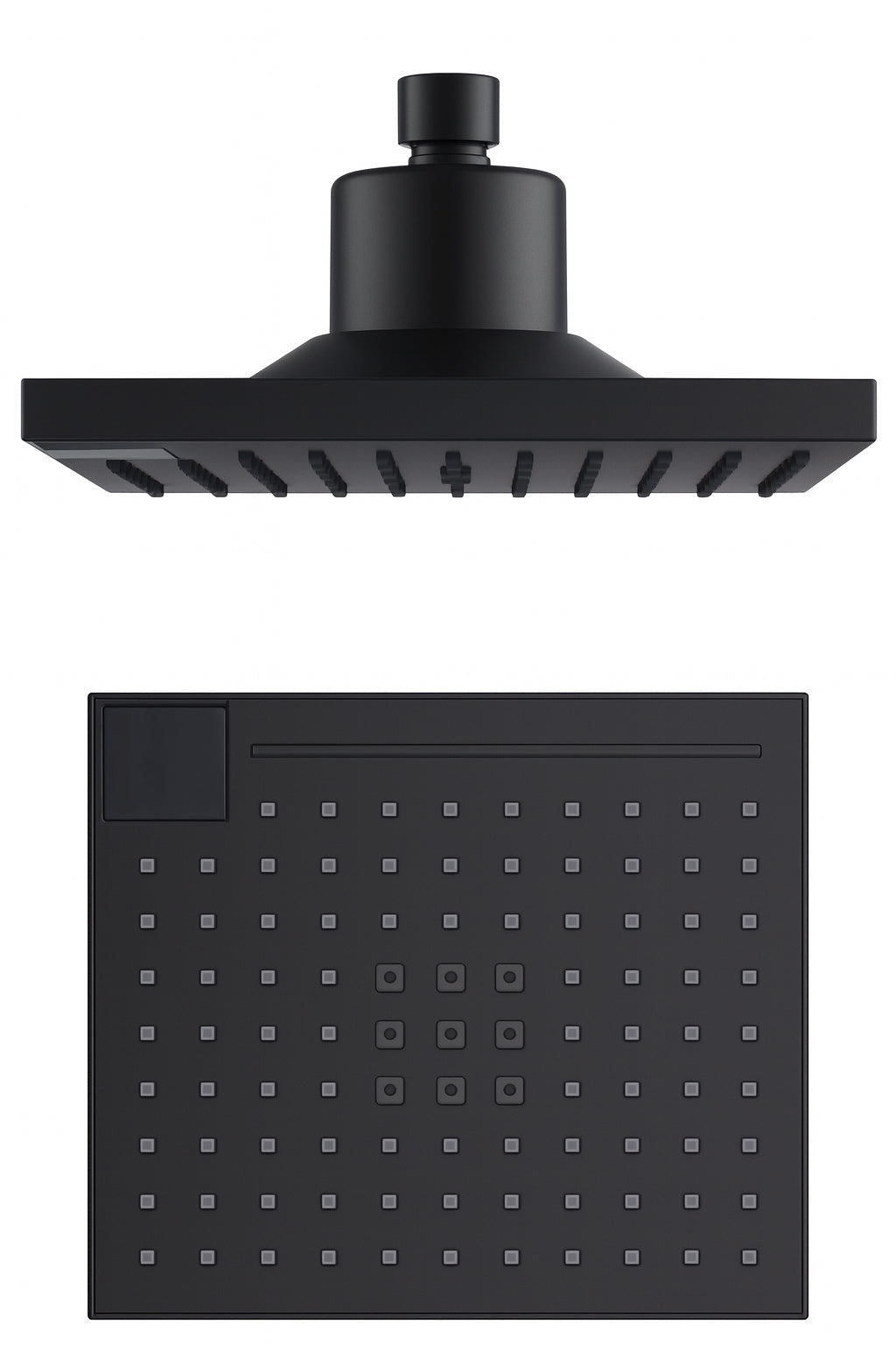 HESANIT Smart Shower Head. Hydro-Electric LED Temperature Display, 3 Spray Functions, Anti-Lime Silicone Nozzles, Premium Matt Black