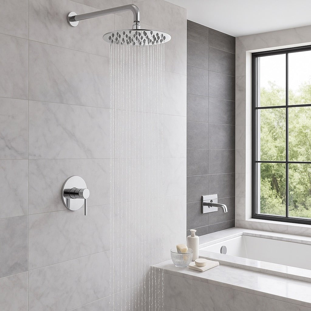 HESANIT Stainless Steel Round Rain Shower Head 400mm, Chrome