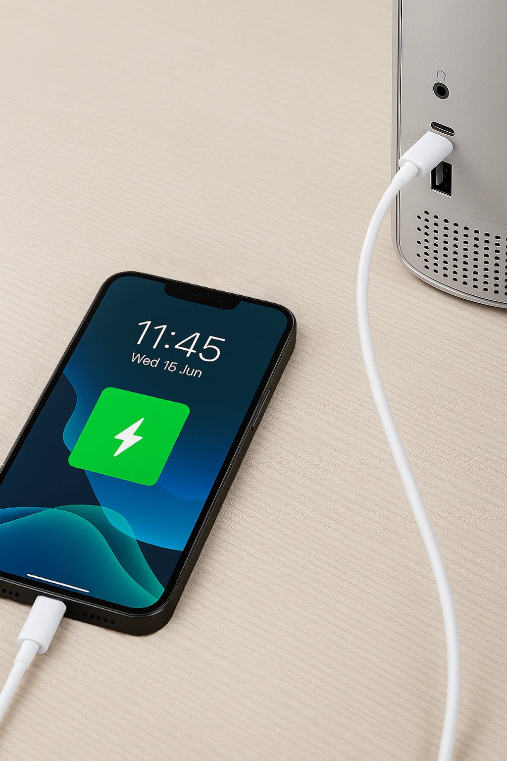 Masterplug 1Meter Apple Lightning to USB C Charging Cable 2A 18W
