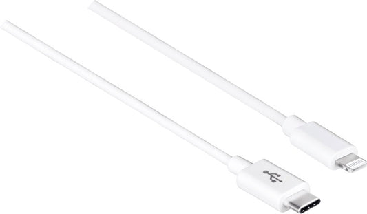 Masterplug 1Meter Apple Lightning to USB C Charging Cable 2A 18W