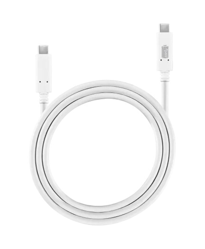 Masterplug USB-C to USB-C Fast Charging Cable 1M, 100W Power Delivery, USB 3.1 Gen 2, 10Gbps Data Transfer, White