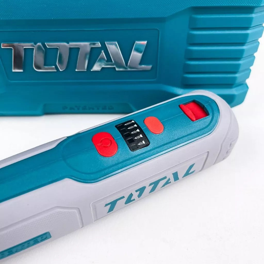 TOTAL TSDLI0406 Cordless Screwdriver 4V – 5Nm Torque, USB Type-C Charging, 40 Bits & Storage Case