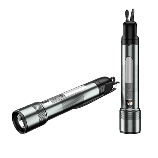 Rafeed 10W Ultra-Bright Rechargeable LED Flashlight, 4 Modes, 1M Impact Resistant, Aluminum