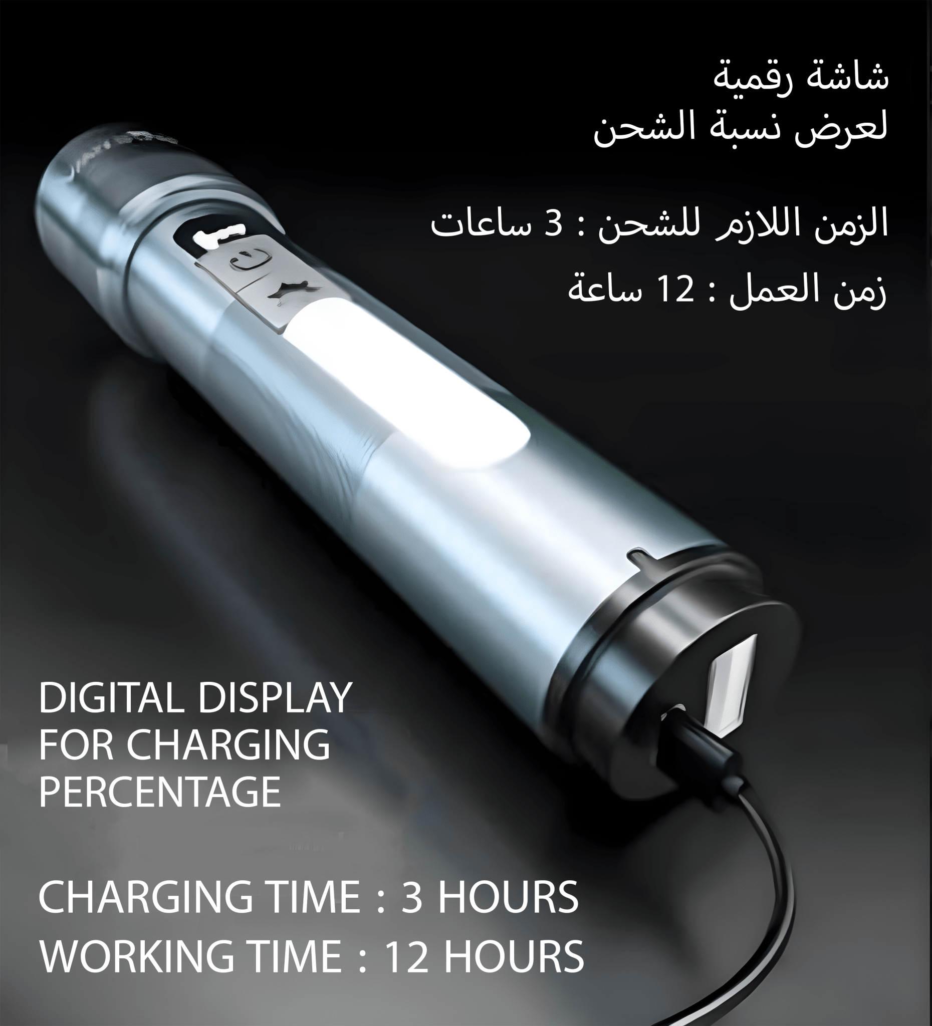 RAFEED EQ0700 Plus Rechargeable LED Flashlight & Work Light – 500 Lumens, Dual Light Source, USB-C Charging, Aluminum Body, IPX5 Waterproof