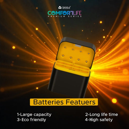 Rafeed AA Rechargeable Lithium-Ion 8 Batteries with Charging Box 8 Slots, 3600mWh (2400mAh), USB-C Fast Charger, LED Indicator, Long-Life Eco-Friendly