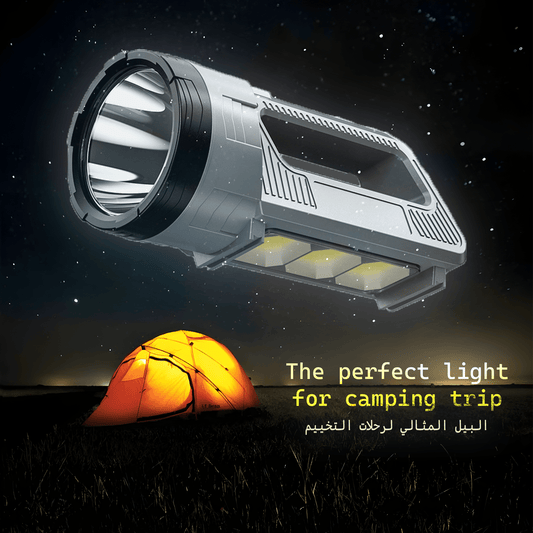 Rafeed LED 10W Search Light, 4 modes, 1M Impact Resistant, Type C Charging