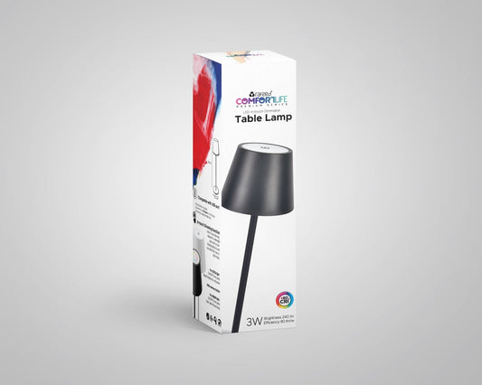 Rafeed Rechargeable LED Table Lamp 3W RGBW Touch Dimming Black