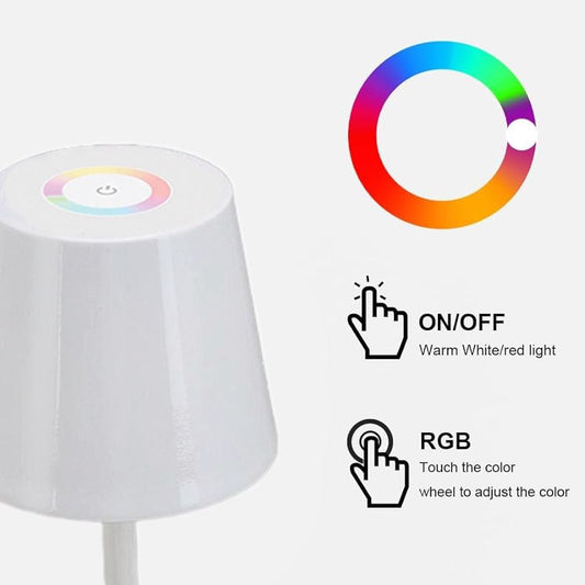Rafeed Rechargeable LED Table Lamp 3W RGBW Touch Dimming White