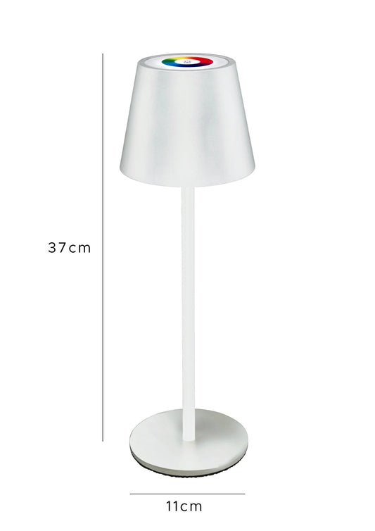 Rafeed Rechargeable LED Table Lamp 3W RGBW Touch Dimming White