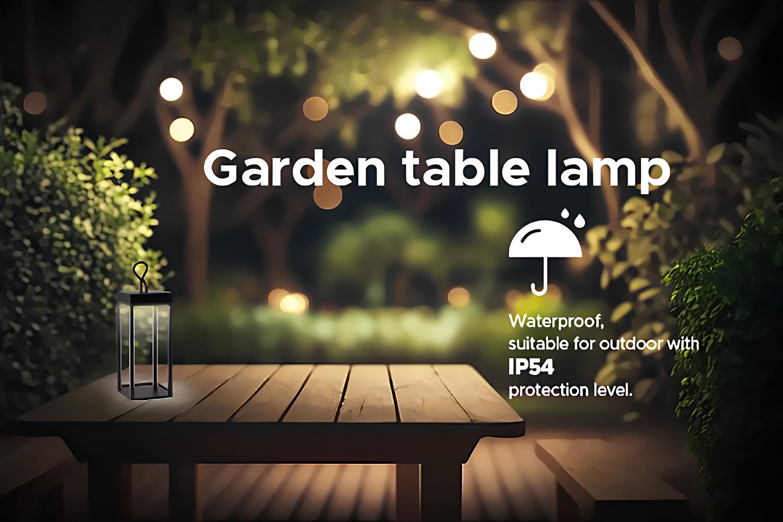 Rafeed Rechargeable LED Table Lamp 4W 150lm Touch Dimmer Black