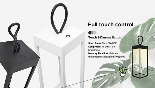 Rafeed Rechargeable LED Table Lamp 4W 150lm Touch Dimmer Black