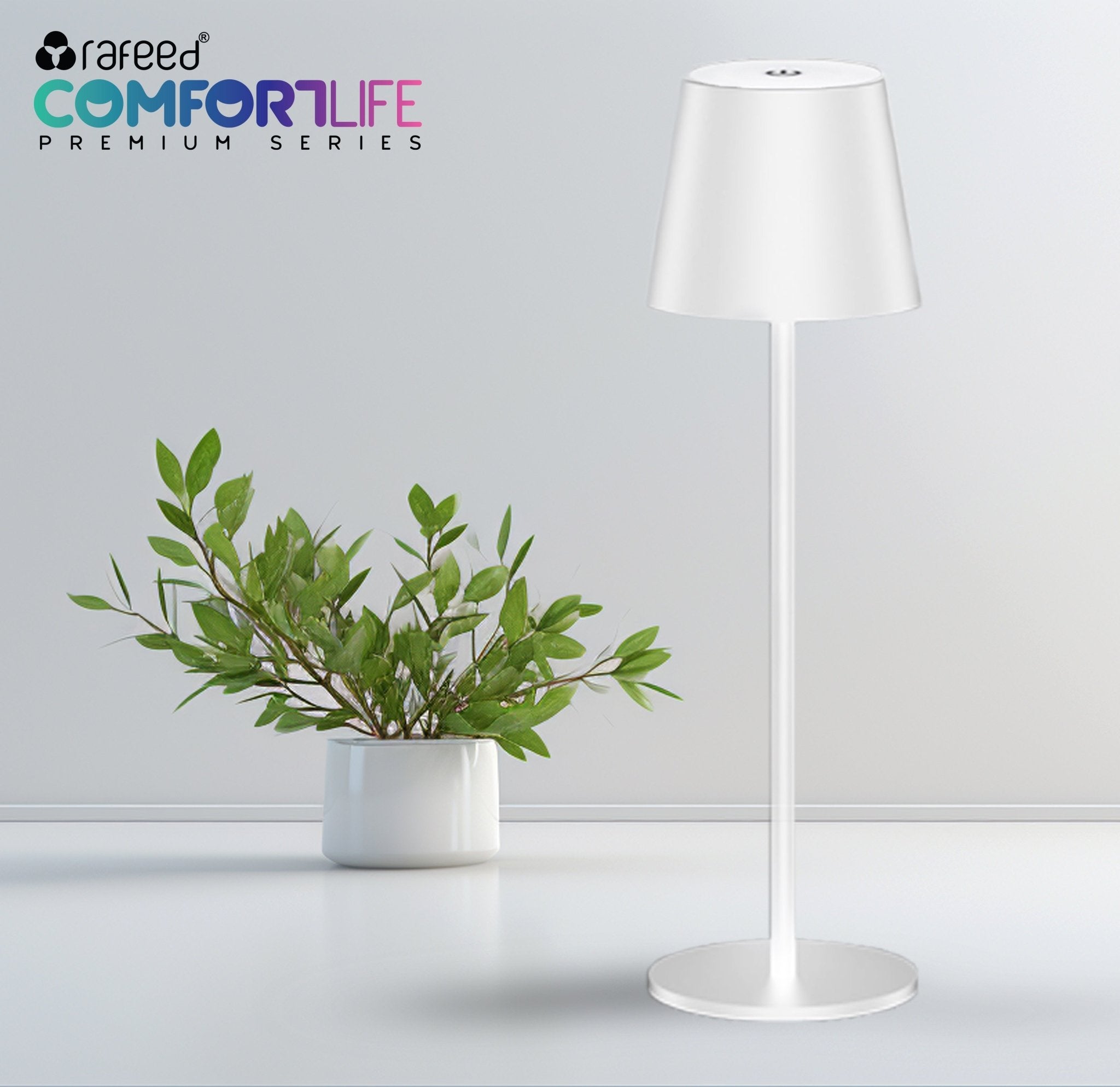 RAFEED Comfortlife Rechargeable LED Table Lamp – 3W Warm White 3000K, Touch Dimmable, USB Rechargeable Cordless Lamp