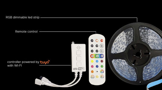 RAFEED RGB Smart LED Strip Light 6W – 2m CCT RGB, Wi-Fi & Bluetooth, TUYA App, Alexa & Google Assistant Compatible