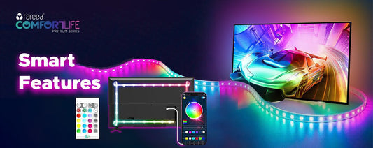 RAFEED Smart LED Strip Light 24W – 10m RGB CCT, Wi-Fi & Bluetooth, TUYA App, Alexa & Google Assistant Compatible