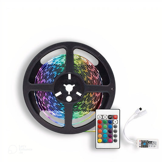 RAFEED Smart LED Strip Light 24W – 5m RGB CCT, Wi-Fi & Bluetooth, TUYA App, Alexa & Google Assistant Compatible