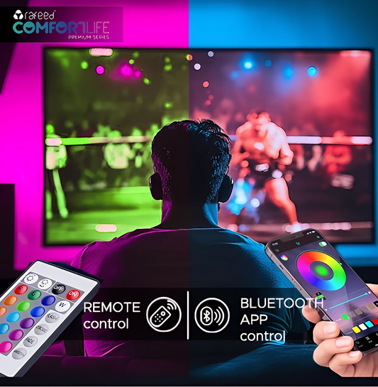 RAFEED Smart LED Strip Light 24W – 5m RGB CCT, Wi-Fi & Bluetooth, TUYA App, Alexa & Google Assistant Compatible