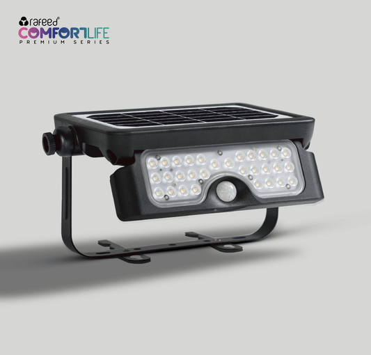 Rafeed Solar LED Flood Light 5W Motion Sensor IP65 Waterproof Warm Light