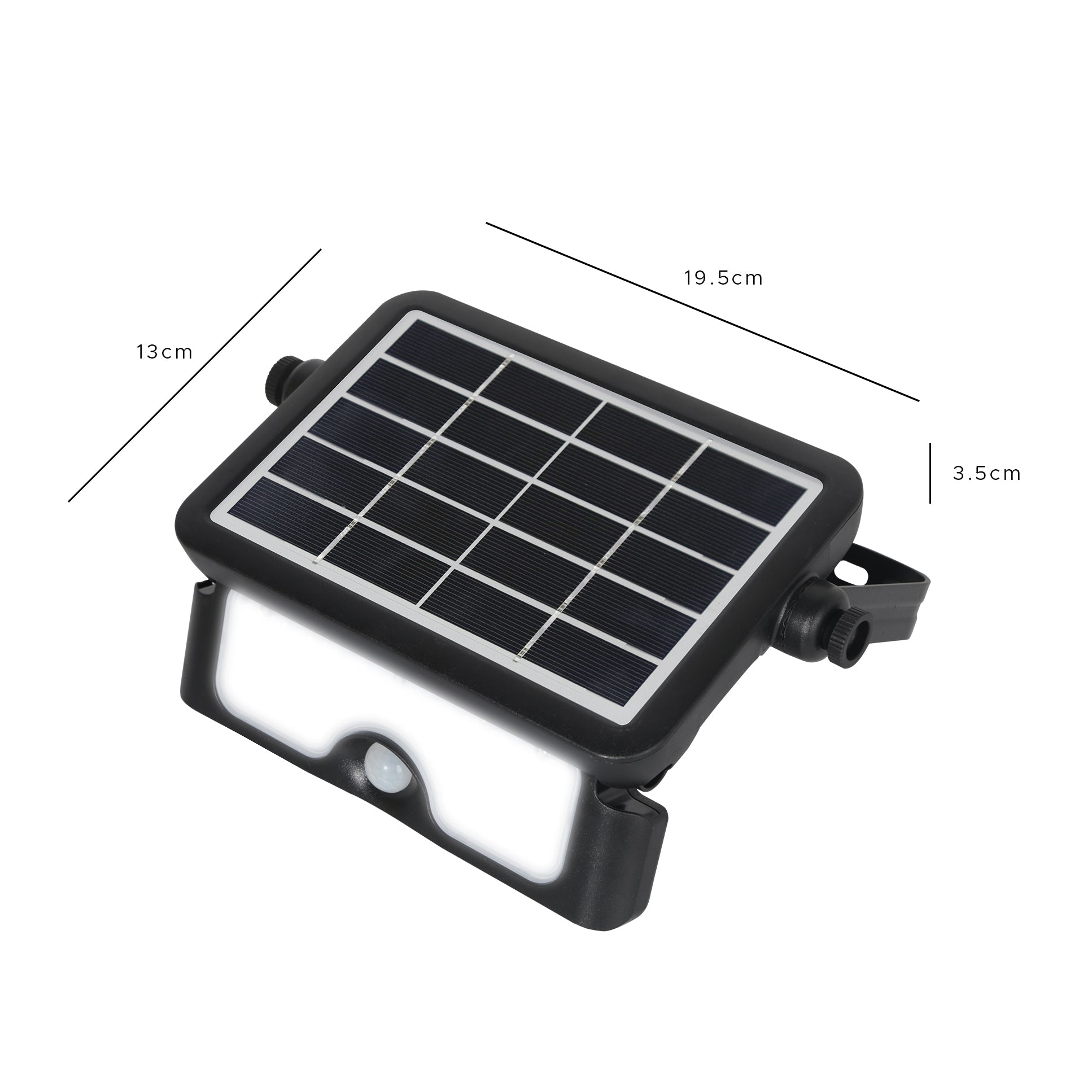 RAFEED Solar LED Motion Sensor Wall Light 5W – 500 Lumens, IP65 Waterproof, 3000mAh Rechargeable Battery, Adjustable Solar Panel & Light Head, 3000K, Warm Light