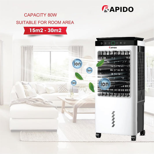 Rapido Everest Air Cooler 45L, 80Watts, Air Quality Sensor, With Remote