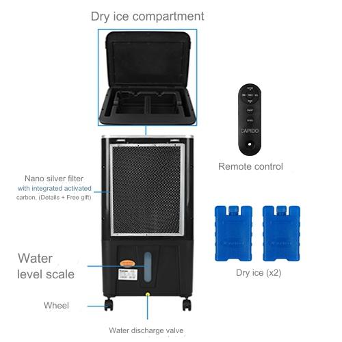 Rapido Everest Air Cooler – Ultra-Quiet SD Plus Motor, Negative Ion Purification, Remote Control