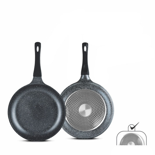 Sonex Aluminum Non-Stick 20cm Mac Fry Pan with Induction Grey Marble