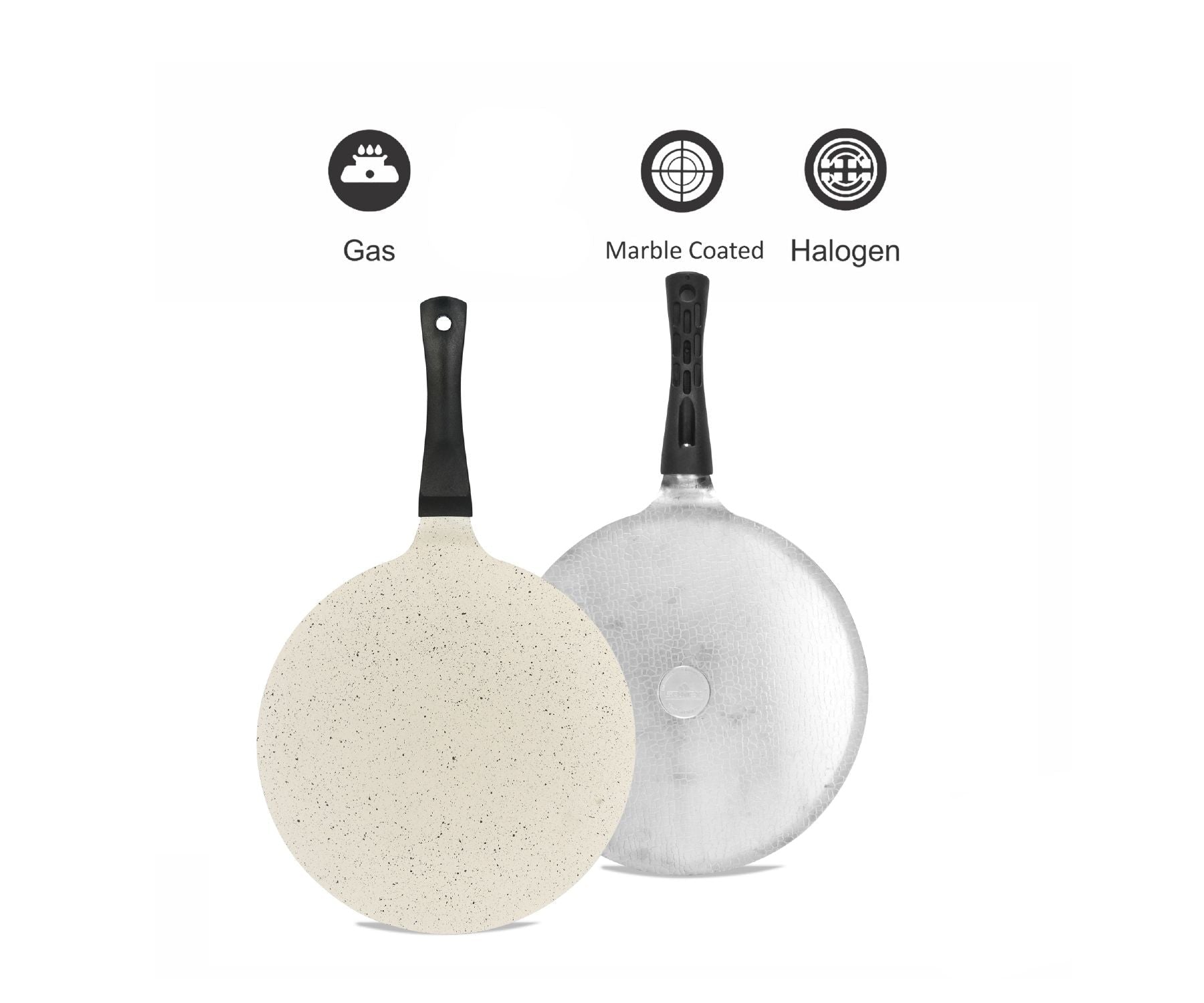 Sonex Aluminum Non-Stick 30cm Mac Tawa White Marble