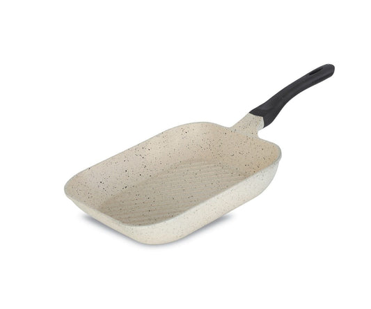 Sonex Aluminum Non Stick Eden Grill Pan with Induction 28cm, White Marble