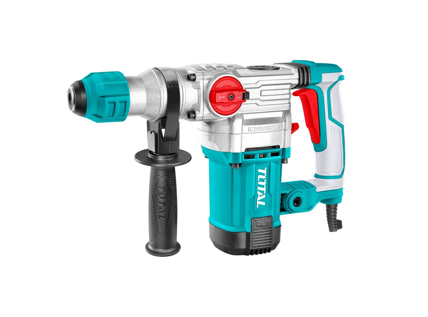 TOTAL Industrial Rotary Hammer Drill 1500W SDS Plus, 5.5J Impact Energy, Anti-Vibration System, Heavy-Duty Concrete Drill