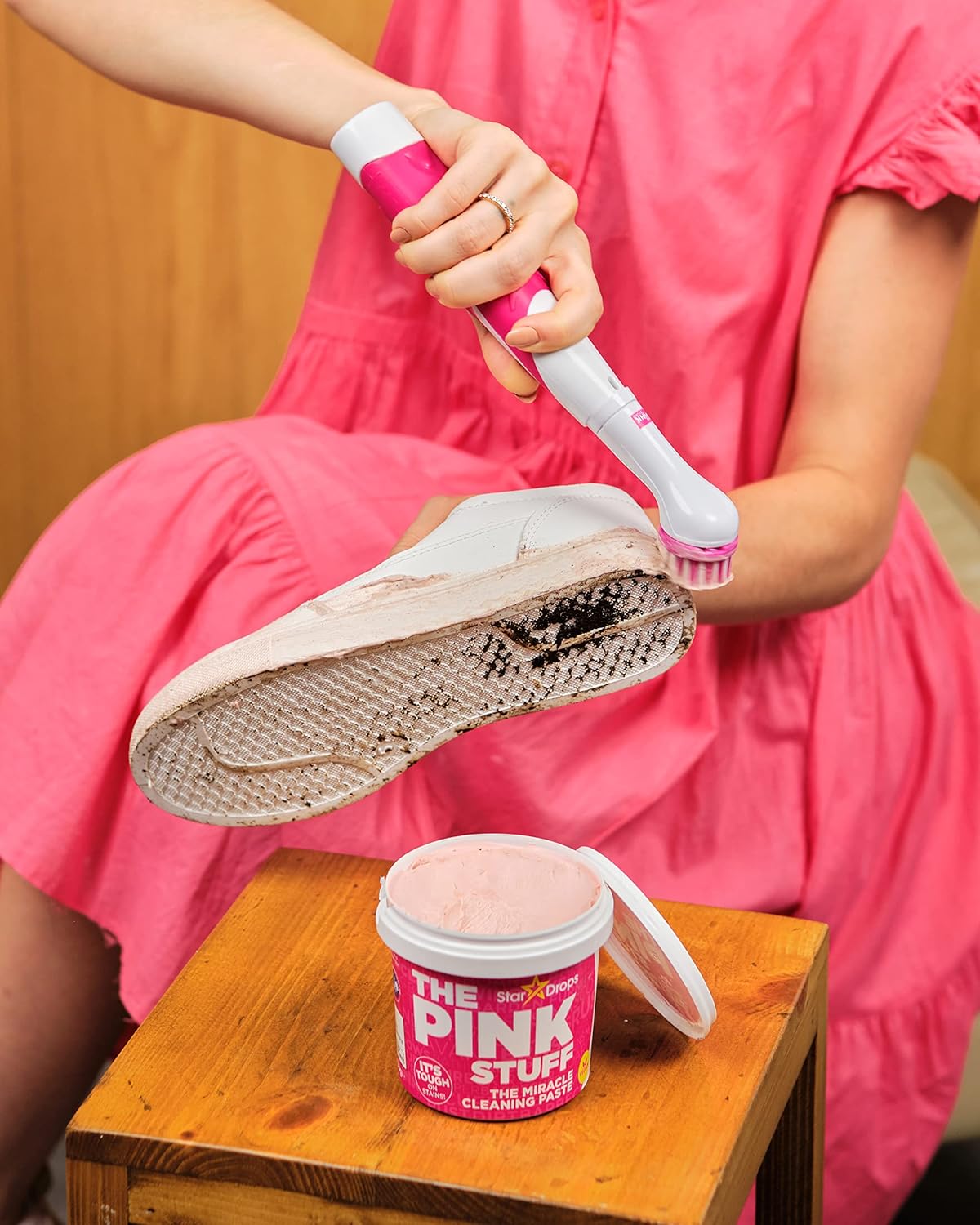 The Pink Stuff Miracle Scrubber Kit With 4 Brushes