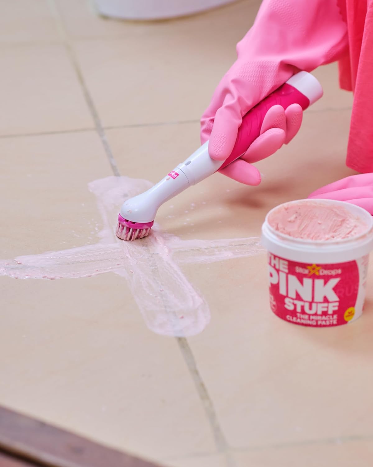 The Pink Stuff Miracle Scrubber Kit With 4 Brushes
