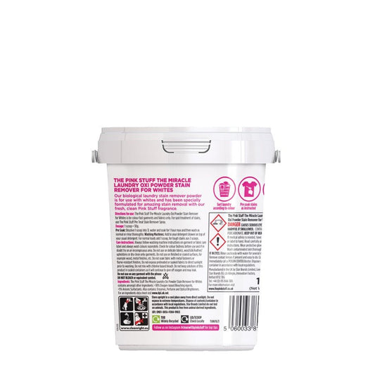 The Pink Stuff OXI Stain Remover Powder, White 1KG