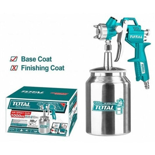 TOTAL 1000cc Base Coat Paint Gun, 1.5mm Nozzle, 3–4 Bar