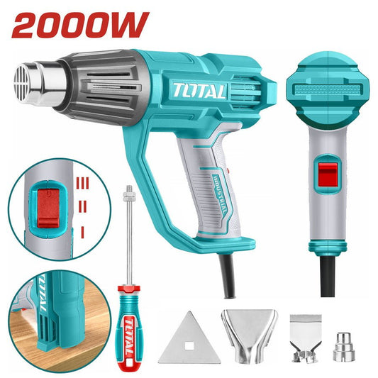 TOTAL 2000W Heavy-Duty Heat Gun, Variable Temperature Control