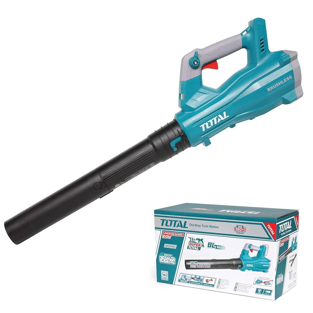 TOTAL TABLI20018 Cordless Garden Blower 20V – 15000RPM, 8.5m³/min Air Volume, 2.0Ah Battery & Fast Charger Included