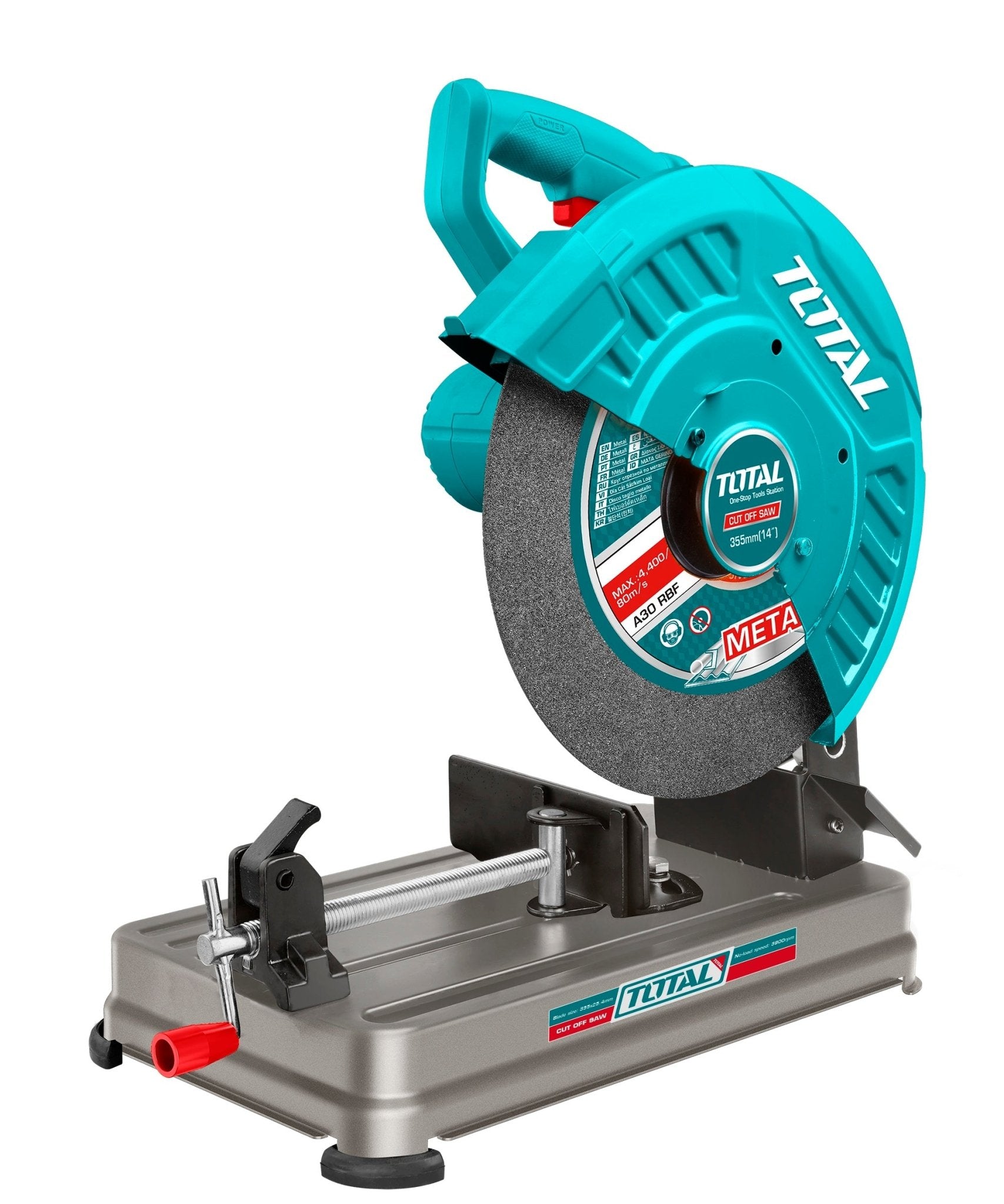 TOTAL TS223558 2200W Cut-Off Saw 355mm (14") – Heavy-Duty Metal Cutting Machine with 3700 RPM Motor & 100mm Cutting Capacity
