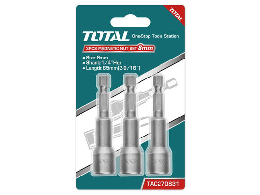 TOTAL 3 Pcs Magnetic Nut Set 10mm -TAC271031