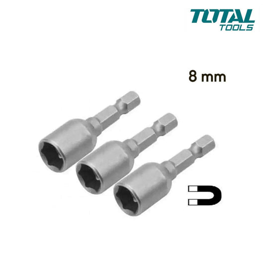 TOTAL 3 Pcs magnetic nut set 8mm -TAC270831