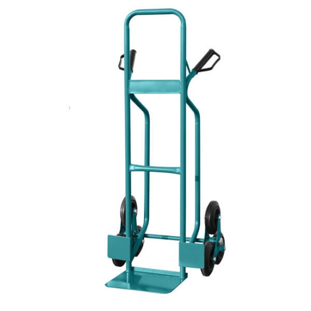 TOTAL THTHT20461 3-Wheel Stair Climbing Hand Trolley – 200kg Load Capacity, Heavy-Duty Steel Frame, Solid Wheels for Stairs & Heavy Cargo