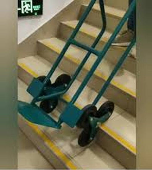 TOTAL THTHT20461 3-Wheel Stair Climbing Hand Trolley – 200kg Load Capacity, Heavy-Duty Steel Frame, Solid Wheels for Stairs & Heavy Cargo