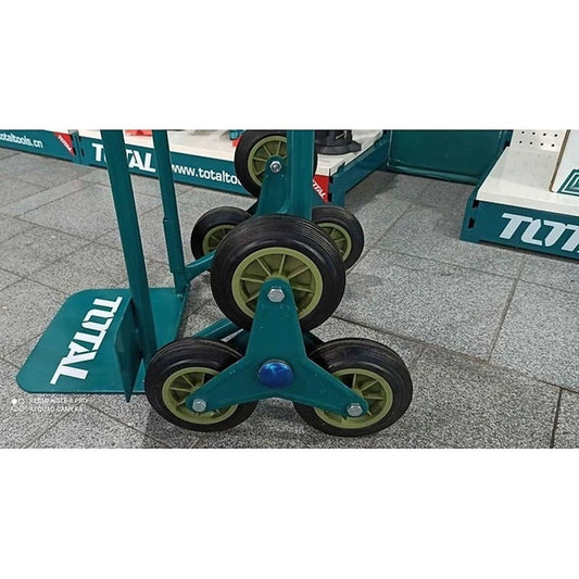 TOTAL THTHT20461 3-Wheel Stair Climbing Hand Trolley – 200kg Load Capacity, Heavy-Duty Steel Frame, Solid Wheels for Stairs & Heavy Cargo