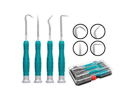 TOTAL 4 Pcs Pick and Hook Set Straight Pick ,full Hook,45Â°,90Â° Pick -TPHSK0401