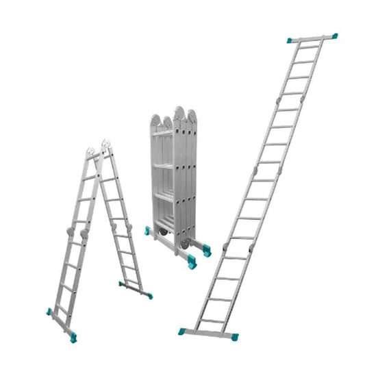 TOTAL 4 x 4 Multipurpose Aluminum Folding Ladder,